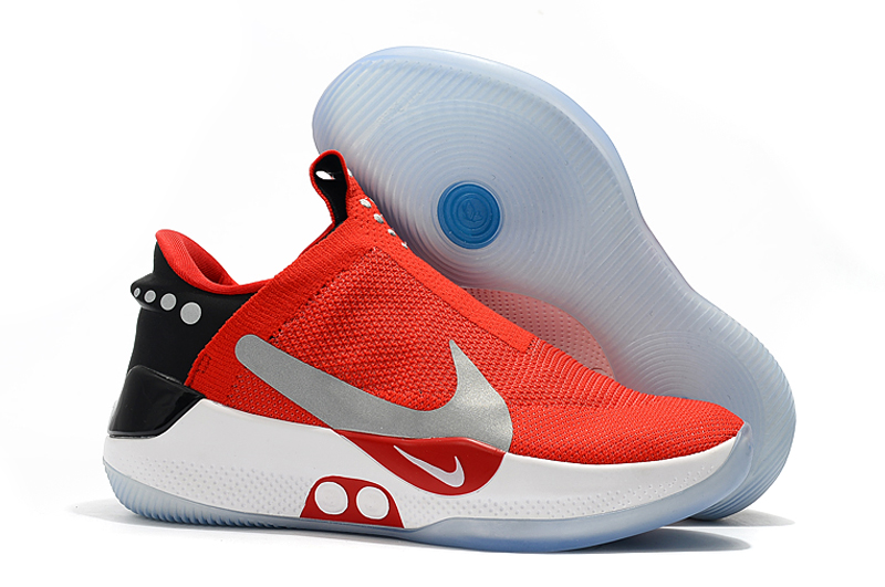Nike Adapt BB Reddish Orange Silver White Basketball Shoes